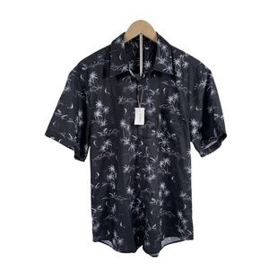Enlision Aloha Tropical Black Shirt Men’s L Beach Resortwear Casual Vacation